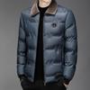 Jacket Cotton Coat Men's Wool Collar Cotton Parkas Winter Windproof Warm