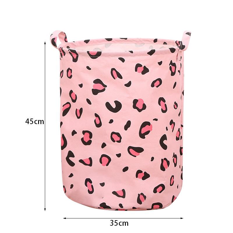 Cotton Linen Dirty Laundry Basket Foldable Round Waterproof Organizer Bucket Clothing Children Toy Large Capacity Storage Home