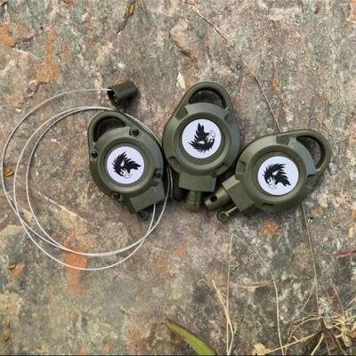 Steel Wire Hunting Keychain PE Wire Retractable Quick Setting Trap Clip Rebound Easy Pull Buckle Outdoor Hunting Tool