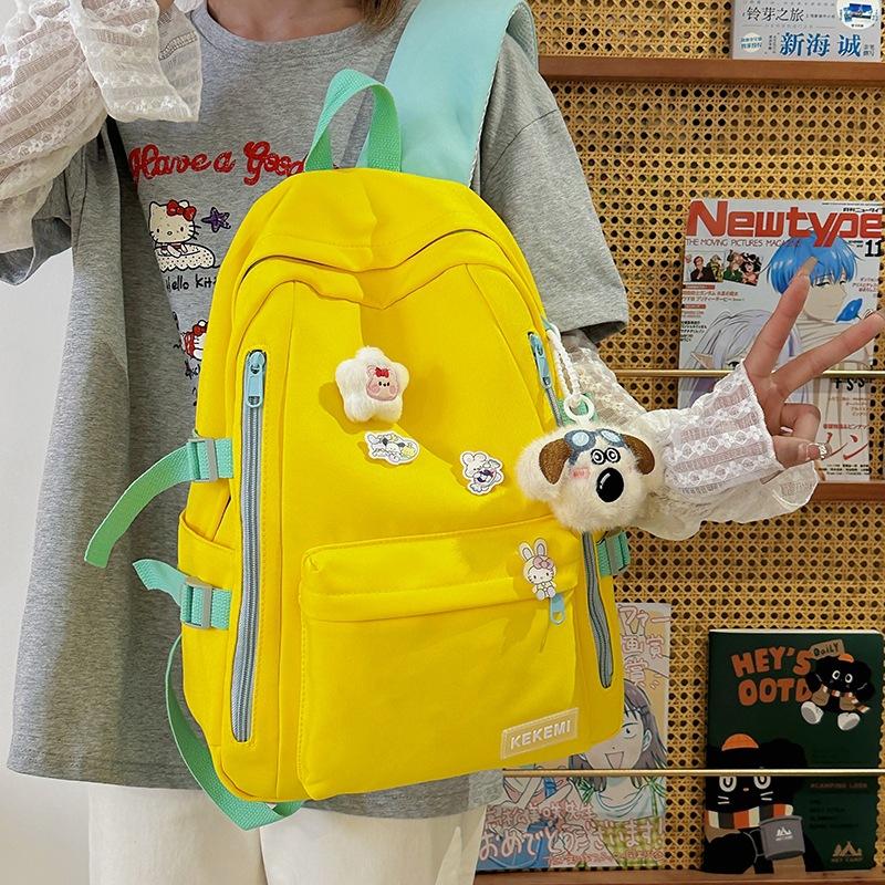Japanese Backpack Women's New Fashionable Large-capacity Computer Backpack Simple and Versatile Junior High School Student Schoolbag