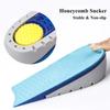 Heightening Half Pad Invisible Honeycomb Elastic Height Increase Insoles Silicone Gel for Men Women Soft Comfort Inner Growing