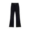 Women's Black High-Waisted Micro-Flare Jeans - Spring/Summer 2025, Slimming, Elastic, Straight Leg for Pear-Shaped Bodies