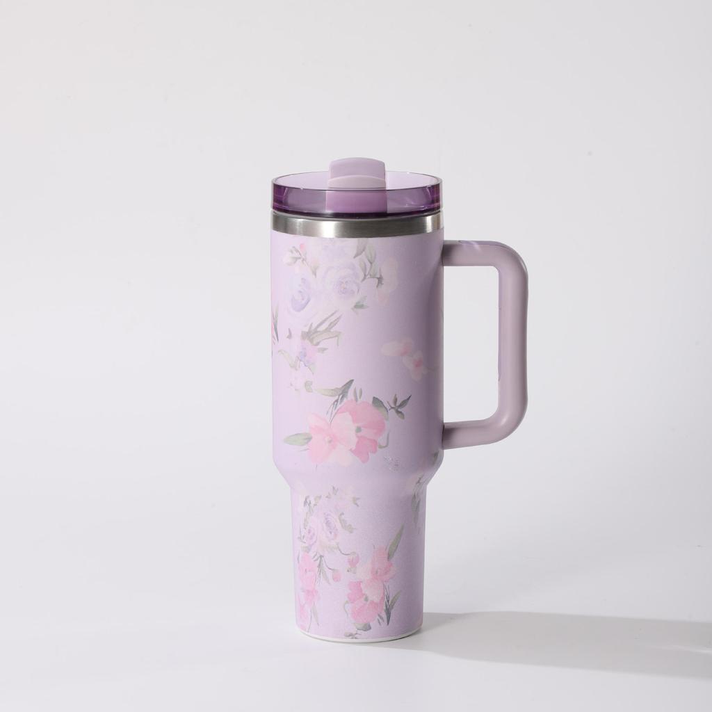 1000 ml große Wasserflasche mit großem Fassungsvermögen, verschiedene Stile, rosa, weiß, Vakuumbecher, Edelstahl, Saft, Milch, Tee, Autobecher, Geschenke