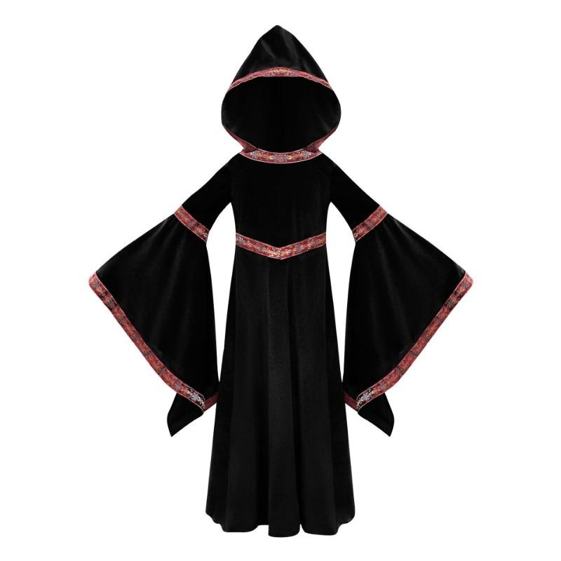 

Хэллоуин Костюм родитель-ребенок Костюм для вечеринки для девочки Взрослый Средневековый Бургундский Вампир L