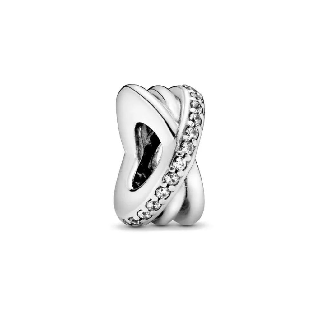 New 925 Silver Heart Spacer Beads for DIY Bracelet Fashion Jewelry Women Accessories Openwork Charm