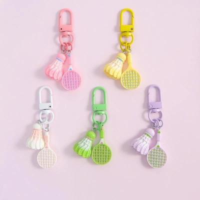 Simulation Badminton Racket Keychain Durable Sporty Style 1Pcs Creative Key Pendant for Outdoor Sports Souvenir Gift
