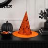 Classic Witch Costume Hat Hat, Bat Spider Web Print Wizard Festival Dress Up Accessories for Cosplay Costume, Halloween Party Supplies, Stage
