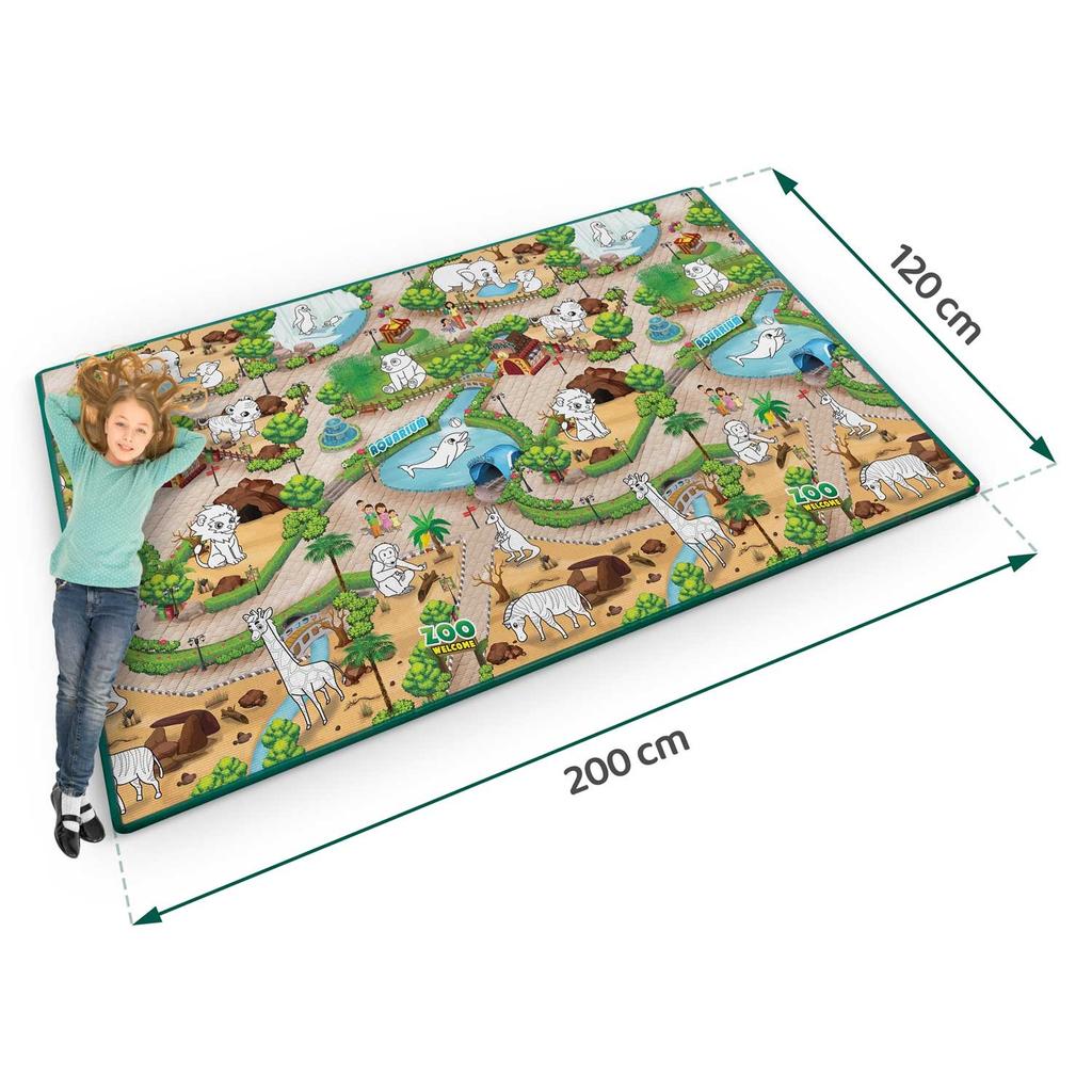 Mata Piankowa Do Kolorowania Zwijana 200 X 120 X 0,3 Cm Ricokids Rk-343