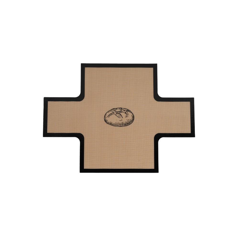 

Reusable Baking Mat Non-Stick Kitchen Tool New Silicone Bread Sling for Dutch Oven Sourdough Bread 37*27cm Black