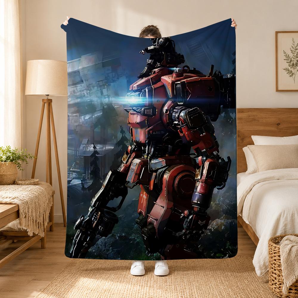 Titanfall Game Throw 240g flannel blanket, suitable for sofas, beds, offices, exquisite gift blankets