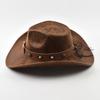 Fashion Cow Head Decorate Western Cowboy Hat  Vintage Gentleman Jazz Hats for Men Panama Cowgirl Hat