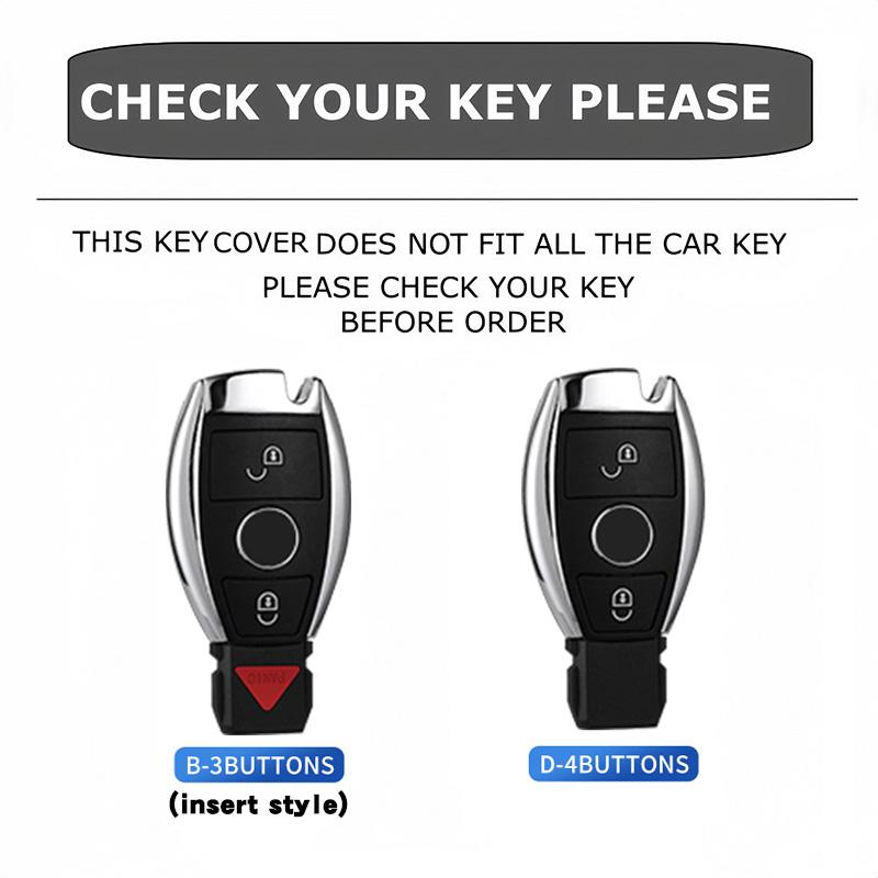 Leather Car Key Fob Cover For Mercedes Benz W203 W204 W211 W221 W245A C E S CLK GLK Vito Sprinter SLK Key Protective Case Shell