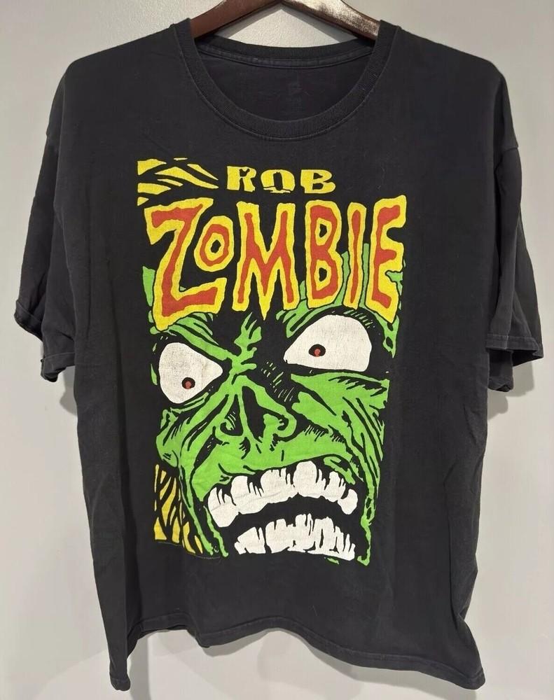2012 Rob Zombie Green Monster Graphic Black Unisex Tshirt Reprint S5XL Unisex T-Shirt XXXXL
