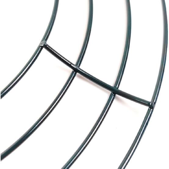 TIHOOD 6PCS 10” Wire Wreath Frame Round Metal Wreath Form for Crafts & Floral Decorations on Weddings Christmas Home Party Celebrations, Dark Green