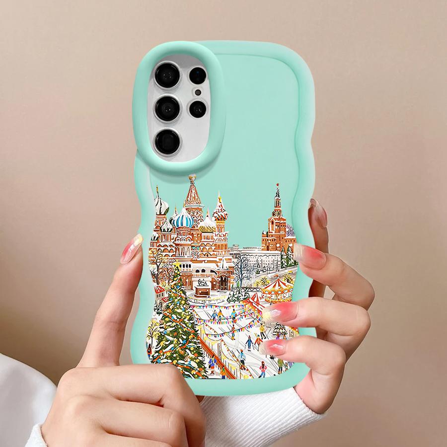 Case for Samsung Galaxy S23 Plus S24 S25 A26 S20 FE S22 Ultra A25 S21 Soft Phone Cover A54 A36 A34 A55 A24 A35 Christmas Winter