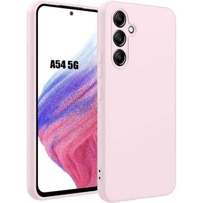 Case - BOOLING - for Samsung Galaxy A54 5G - Ultra Thin Silicone - Shockproof - Light Pink