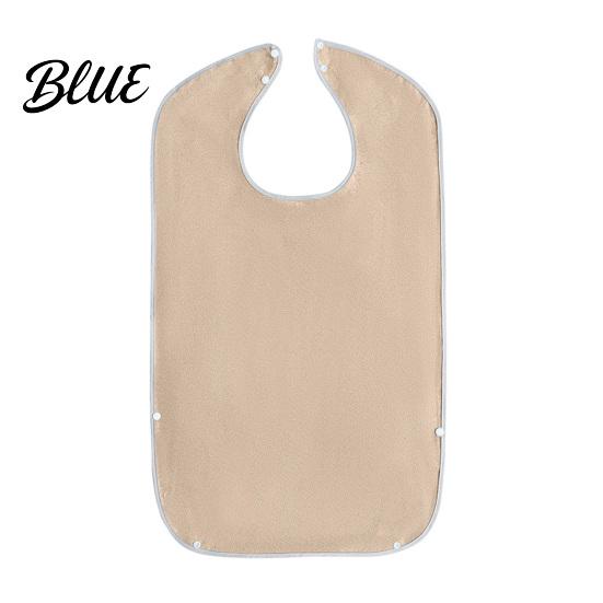 Adult Bibs with Clothing Protector Large Solid Bib Snap Buttons Color Waterproof Deep Crumb Adjustable Closure Catcher Design Eating