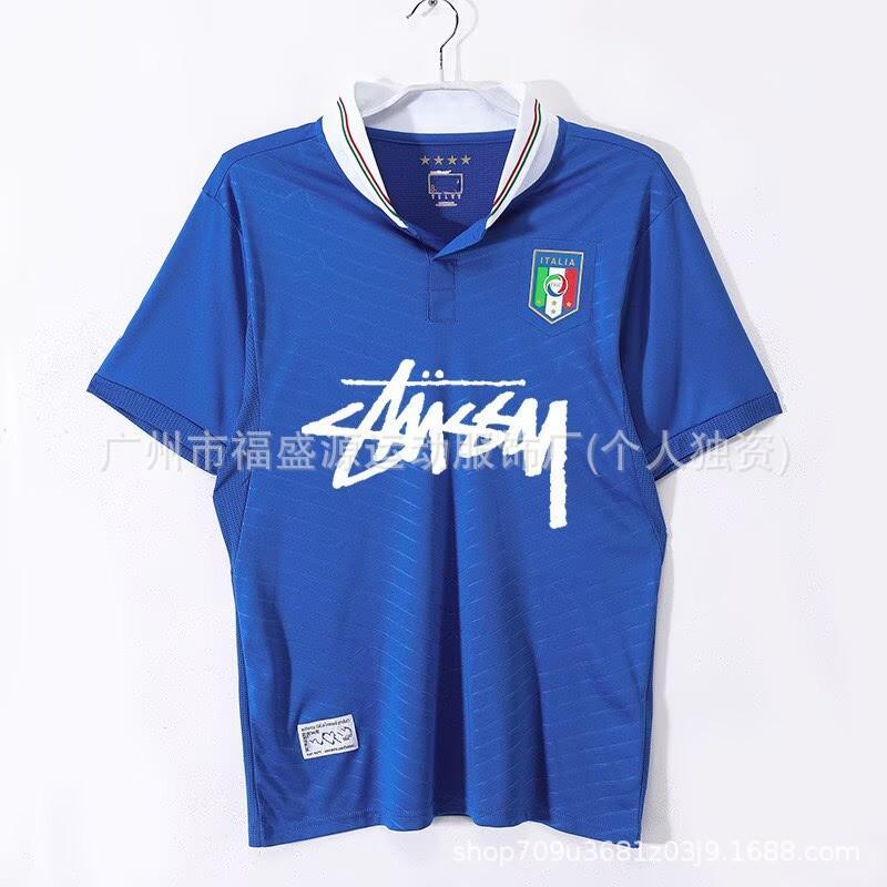 Retro Jersey Brazil Argentina Germany England Portugal Spain Signature Short Sleeved Football