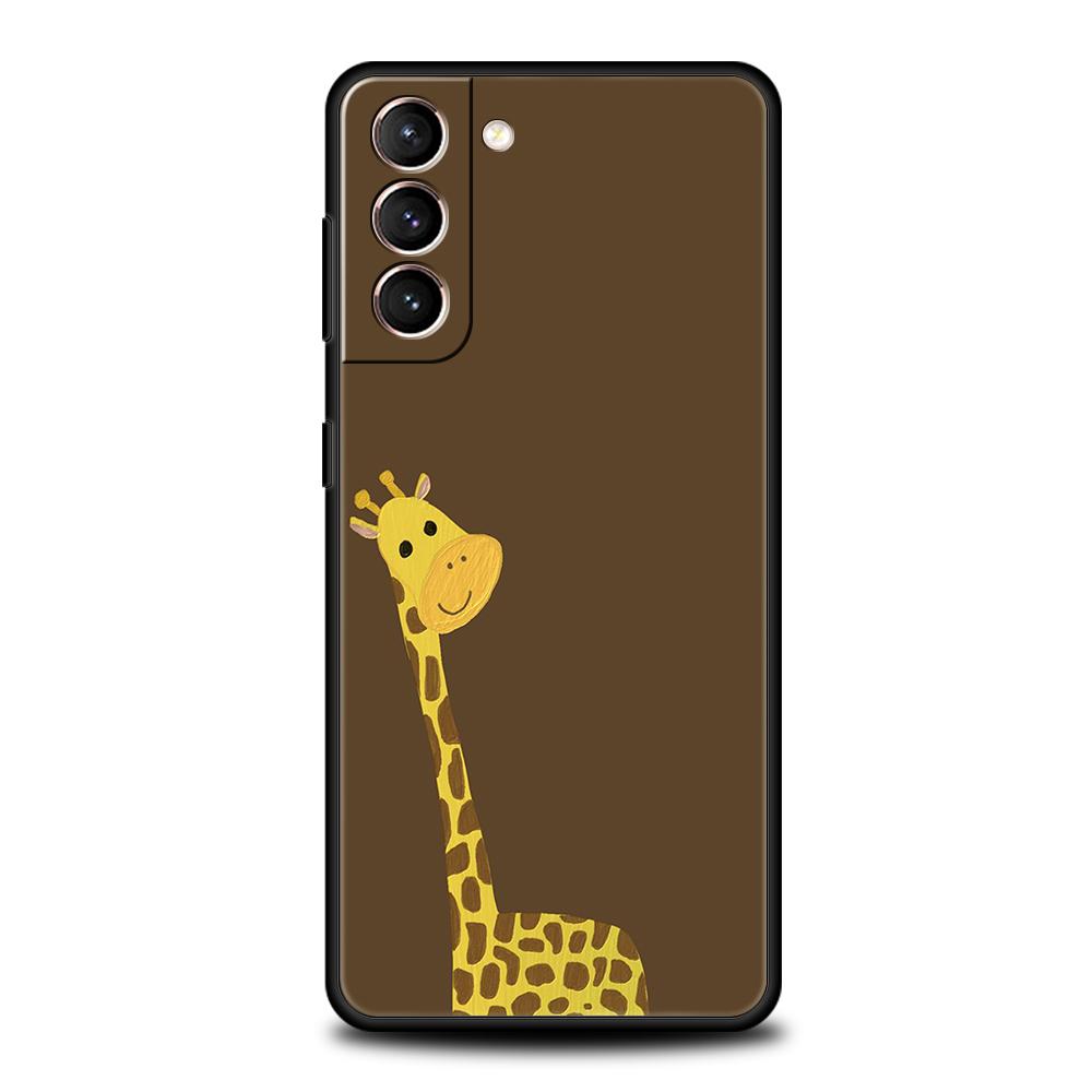 giraffe illustration Phone Case For Samsung Galaxy S25 S24 S23 S22 Ultra S20 S21 FE 5G S10 S9 Plus S10E Soft TPU Cover