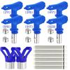 14Pcs Airless Paint Nozzle Set, Reversible Tips (211 315 417 515 517 523) with Spray Gun Parts & Filters