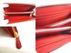 Authentic PRADA Red Saffiano Leather Ribbon Motif Round Zip Long Wallet #a334  Refurbished
