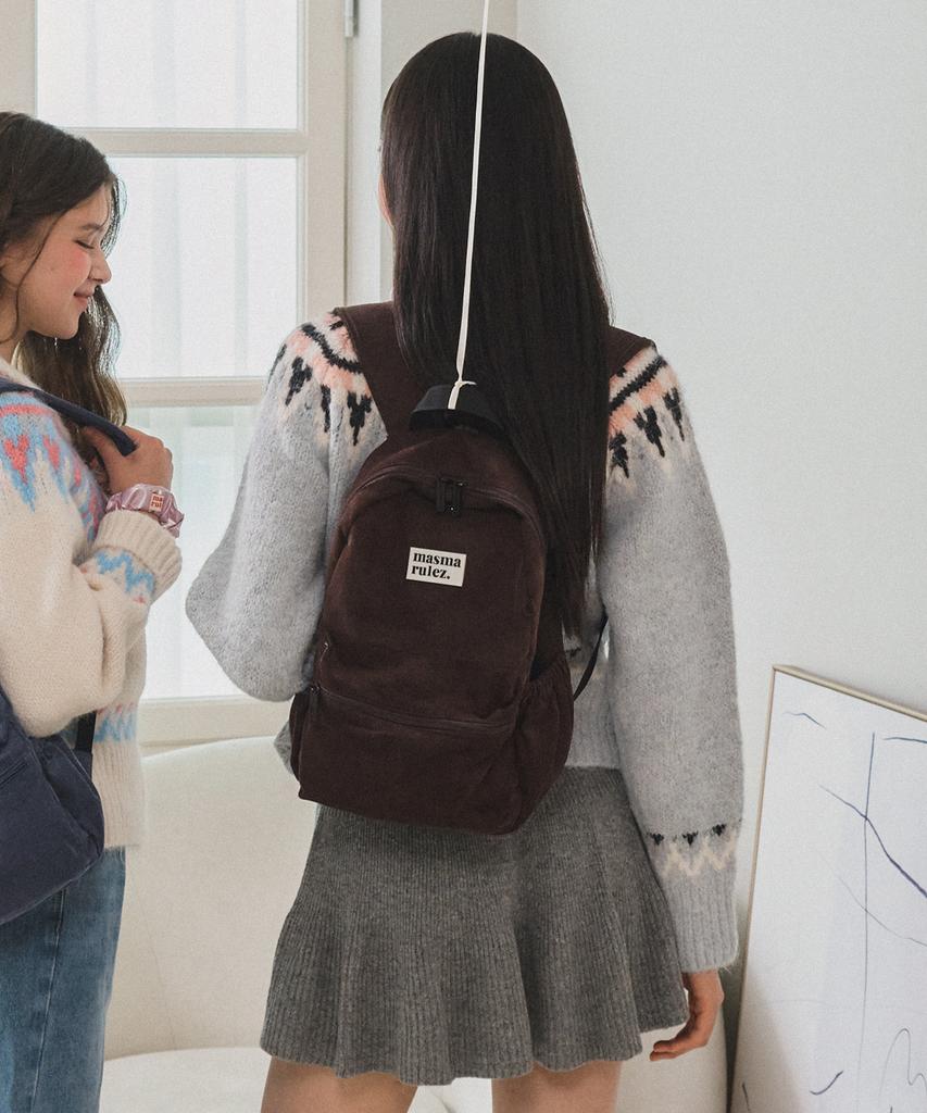 Masmarulez Mini Ver. Daily Backpack_Corduroy Deep Brown