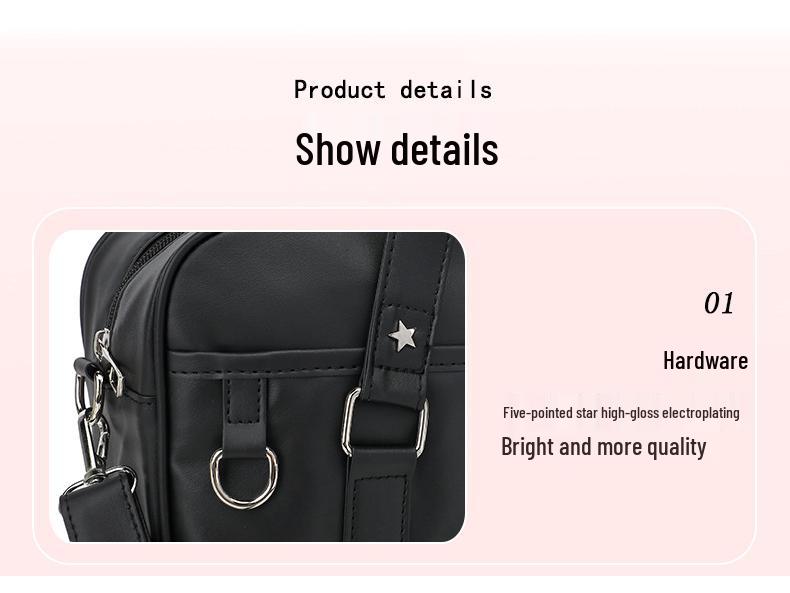 2024 Women's Japanese Style JK Uniform Crossbody Bag: Two-Dimensional Simple Academy Shoulder Handbag