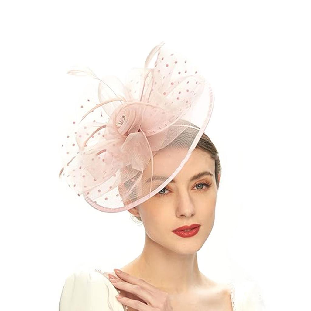 Fascinators Hat Tea Party Headwear Ribbons Feathers Decoartion 1920s Club Stylish Elegant Headbands With Headband And Clip Headpiece For Girls Women