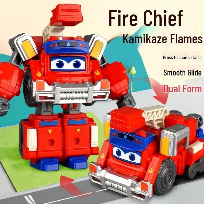 Anby Families Kids Transforming School Bus Robot Toy