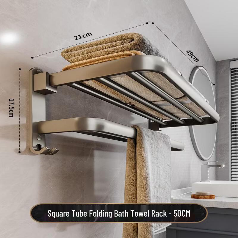 Foldable Wall-Mounted Towel Rack