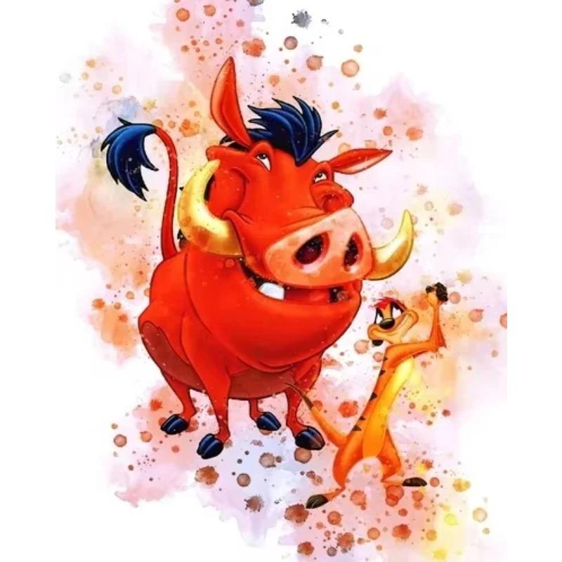 Walt Disney The Lion King Movie Poster Print Watercolor Simba Hakuna Matata Canvas Painting Wall Art Cartoon Animals Home Decor