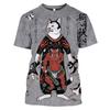 Japanese Samurai Cat 3d Printed Summer Men'S T-Shirt Casual Shirt Classic Vintage Oversized O-Neck Fun Hip Hop Loose Clothing