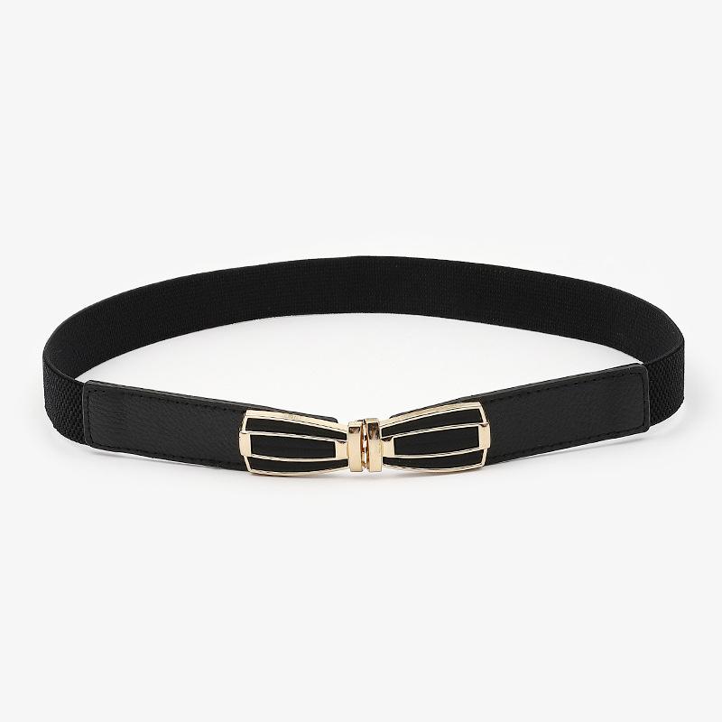 Court Literary And Artistic Retro Engraved Buckle Pin Buckle Women'S Elastic Elastic Braided Wide Waist Seal Belt Women