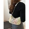 Decorative Buckle Detailing, Stitching, Chain Strap Shoulder Bag, Women's Decorative Buckle Shoulder Bag, Street Fashion Hobo Bag