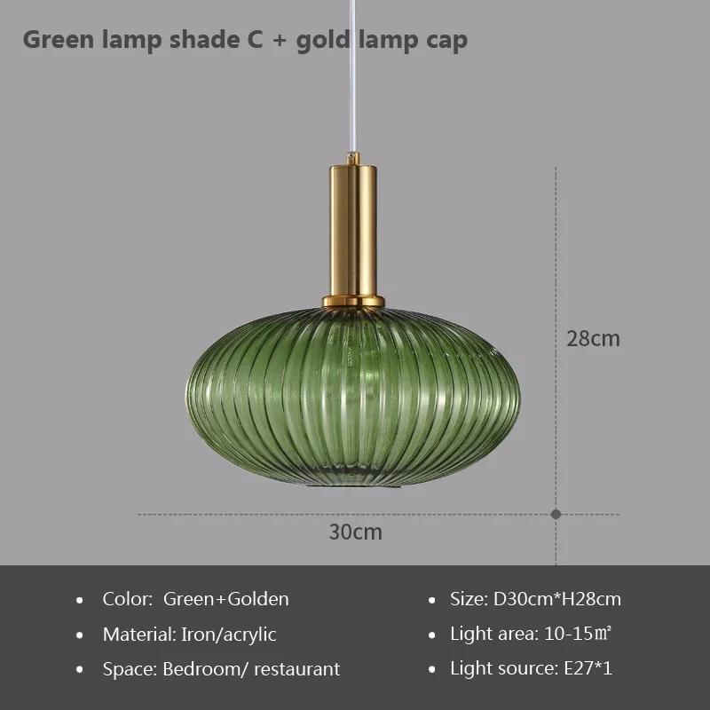 Lumină Pendant din Vitraliu Vintage, Candelabru Creativ Nordic, LED pentru Masă de Dining, pentru Living, Lampă de Noptieră, Decor Hoom