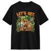 T-Shirt Lets Get Wild Safari Animals Wildlife Jungle Novelty Pure Cotton Tee Shirt Short Sleeve  T Shirt Round Neck Tops