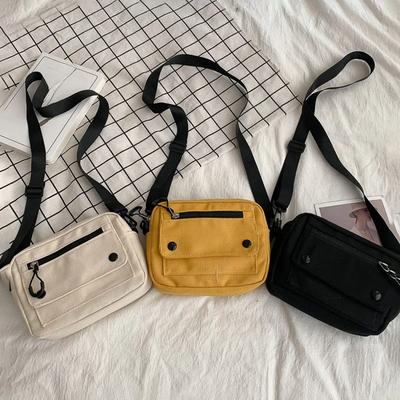 Bolsa de lona feminina estilo japonês bolsa de ombro pequena para meninas bolsa de mensageiro feminina coreana bolsa transversal bolsa de telefone