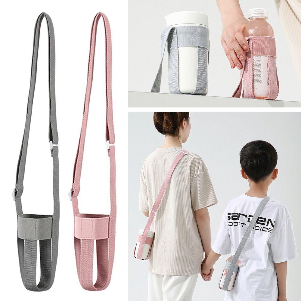 with Adjustable Shoulder Strap Beverage Bag Reusable Water Bottle Bag Portable Cup Sleeve
