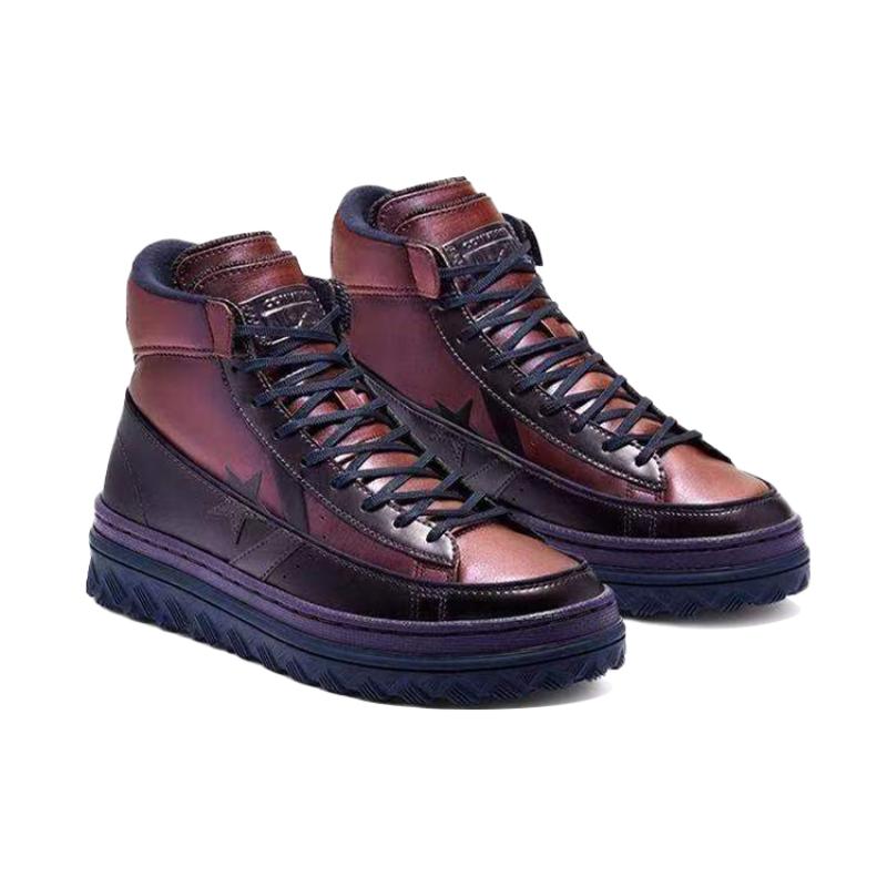 Converse Cons Pro Leather X2 Comfortable Casual Wrap-around Warm Wear-resistant High-top Skate Shoes Unisex Purple