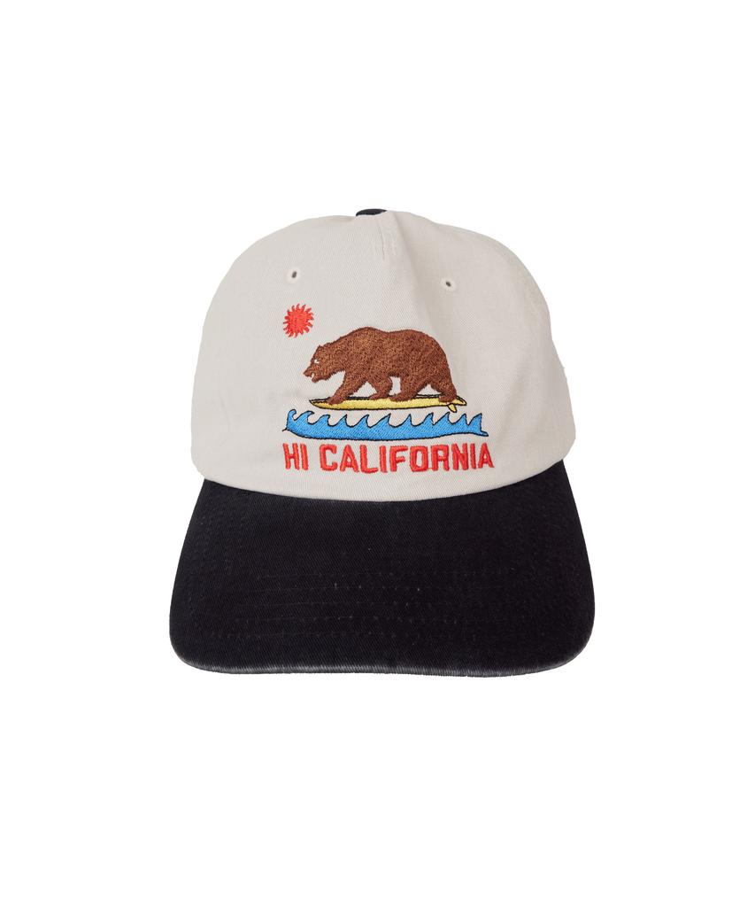 1011 GALLERY California Bear 5Pannel Cap - Cream/Black