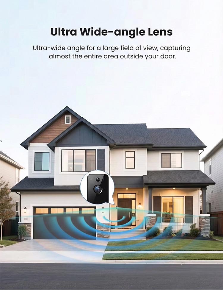 HD Wireless Video Doorbell with PIR Motion Detection, Two-Way Talk & Night Vision