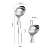 Portable 304 Stainless Steel Folding Spatula and Slotted Spoon Set for Outdoor Cooking and Camping