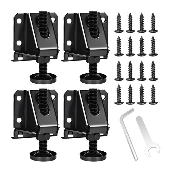 

Ножки для выравнивания мебели, грузоподъемность 330 фунтов, регулировка высоты, нескользящая конструкция, комплект ножек для выравнивания мебели 4pcs чёрный