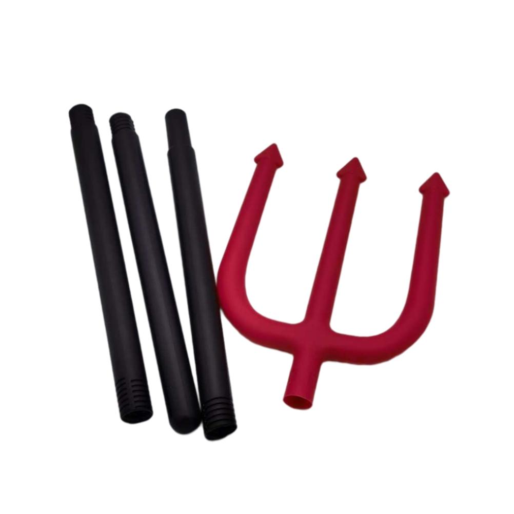 4 Section Splicing Grim Reaper Scythe Demon Trident Toy Halloween Cosplay Props