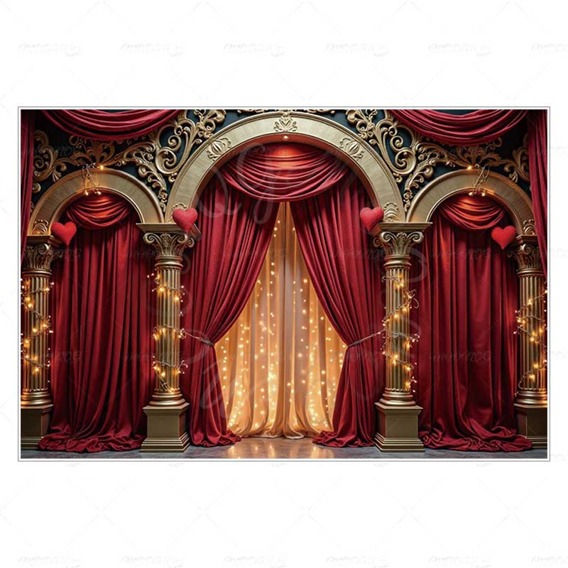 MOON.QG Valentine's Day Decoration Photo Background Candy Shop Teddy Bear Rose Soad Backdrops For Photography Studio Photozone