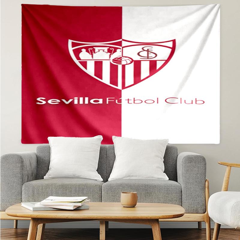 Sevilla Fc Crest Design Tapestry Hanging for Bedroom,Livingroom, Playroom,Decor Art Room Wall Tapestry Holiday and Birthday Gifts