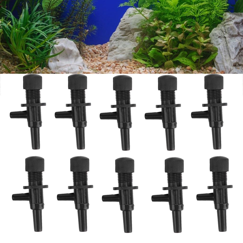 10 Pack Aquarium Control Valves Plastic Fish Line Control Regulator Valve