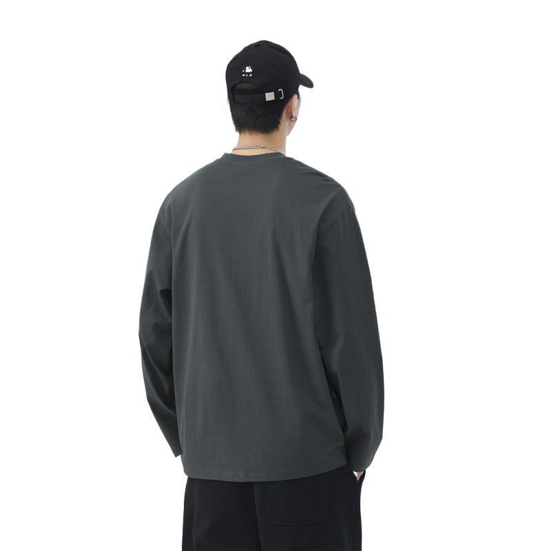 Long-sleeved T-shirt for Men's Spring and Autumn New Thin Tops for Autumn Men's Base Shirt