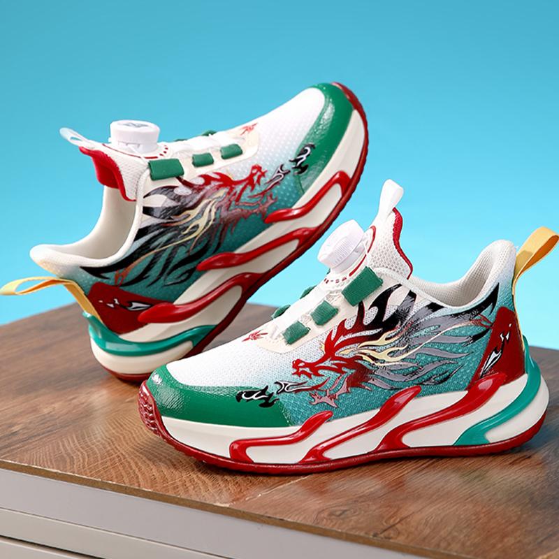 Fashion Children Walking Shoes 2025 Spring New Breathable Comfort Colorful Sports Shoes Mesh Rotating Buckle Running Shoes Kids