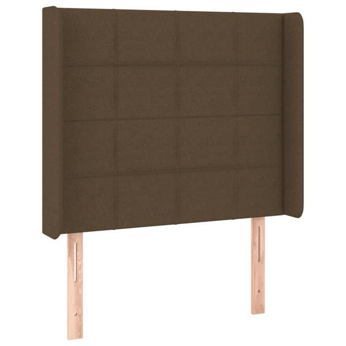 VidaXL Tête de Lit à LED Meuble de Chambre à Coucher Accessoire de Lit Simple Tête de Cadre de Lit Intérieur Marron Foncé 3124033